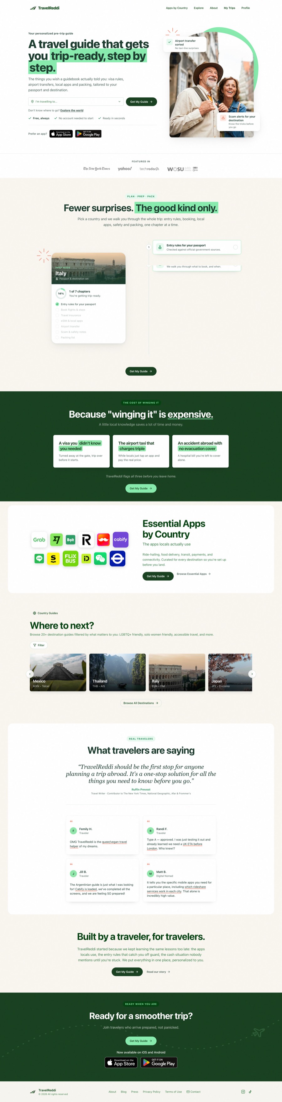 TravelReddi website preview